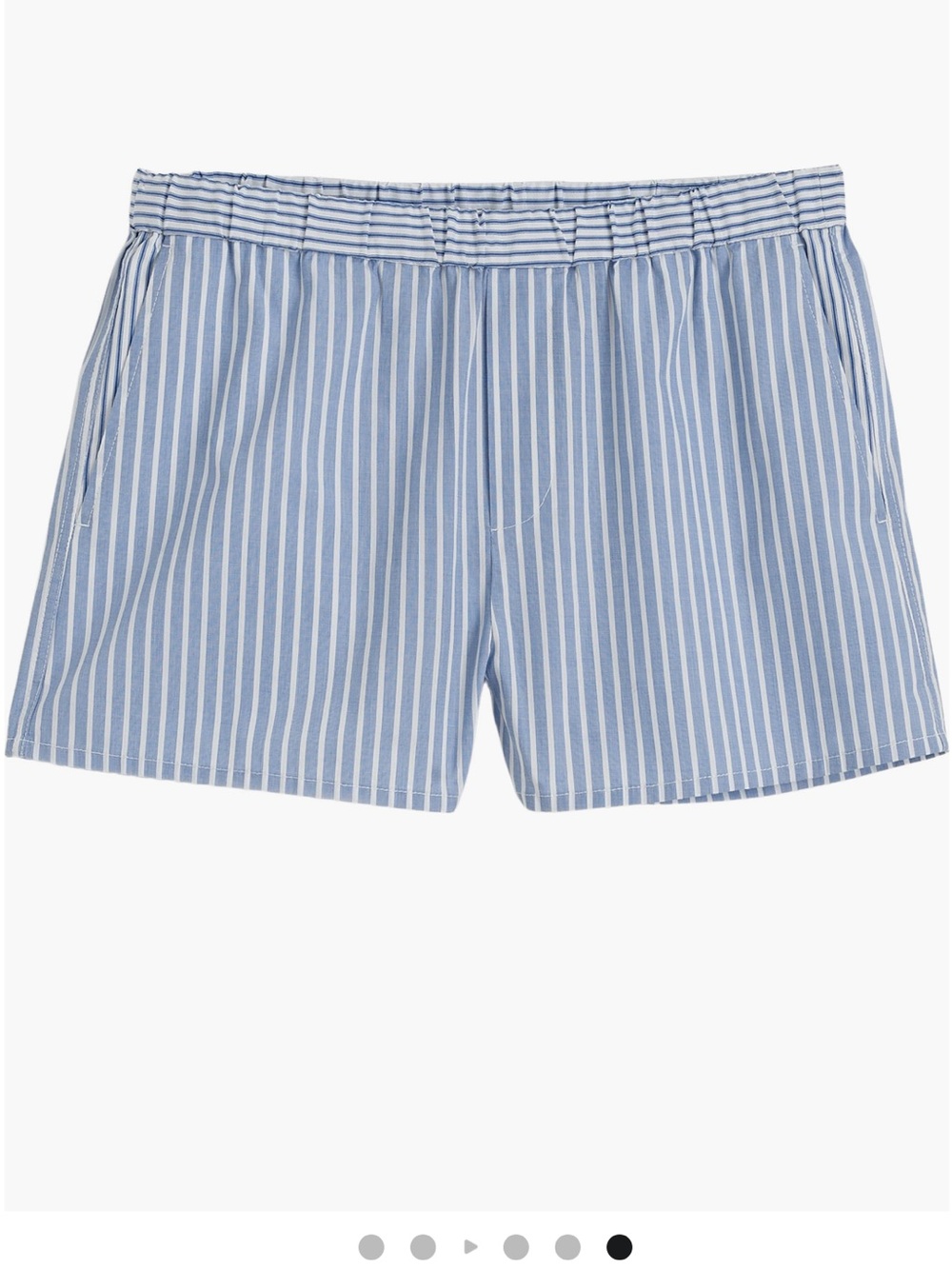 Madewell Light Blue Stripe Women’s Elastic-Waist Shorts